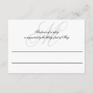 Black Tie | Black White | Wedding RSVP