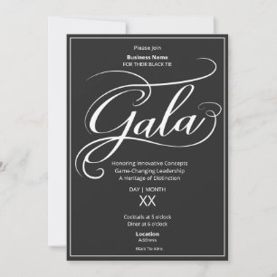 Black Tie Business Gala Invitation