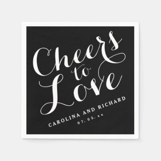 Black Tie Cheers to Love | Wedding Napkins