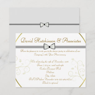 BLACK TIE CORPORATE DINNER RECEPTION INVITATION