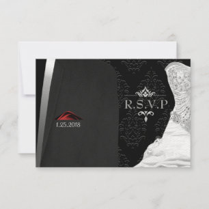 Black Tie Diamond R.S.V.P. RSVP Card