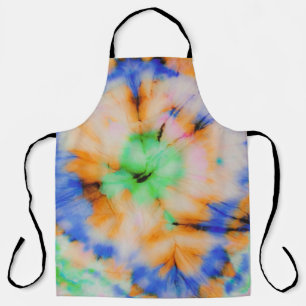 Black Tie Dye, Grungy Vintage. Apron