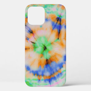 Black Tie Dye, Grungy Vintage. iPhone 12 Case