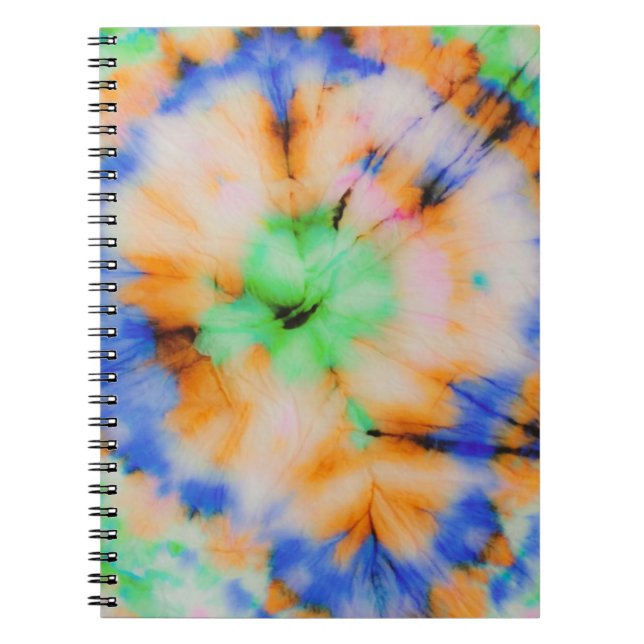 Black Tie Dye, Grungy Vintage. Notebook (Front)