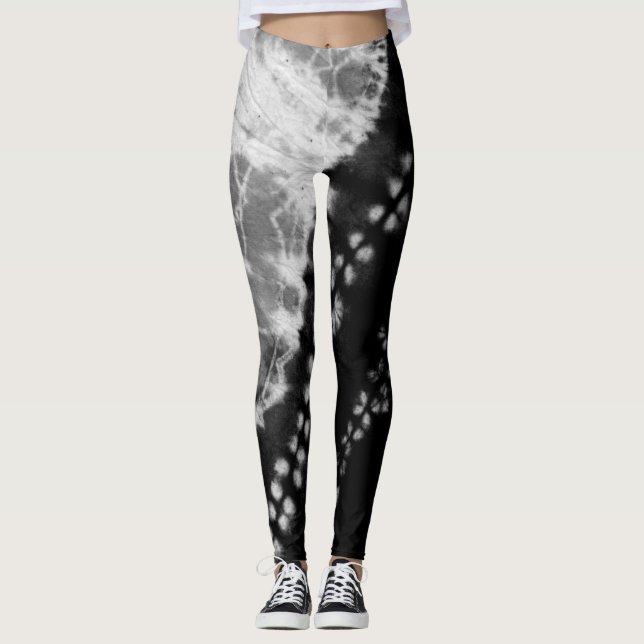 Black Tie Dye Leggings (Front)