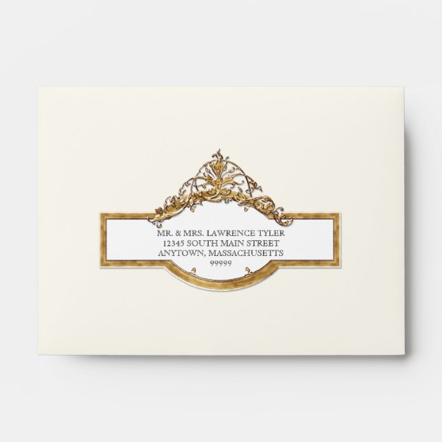 Black Tie Elegance 2, Golden Matching Envelopes (Front)