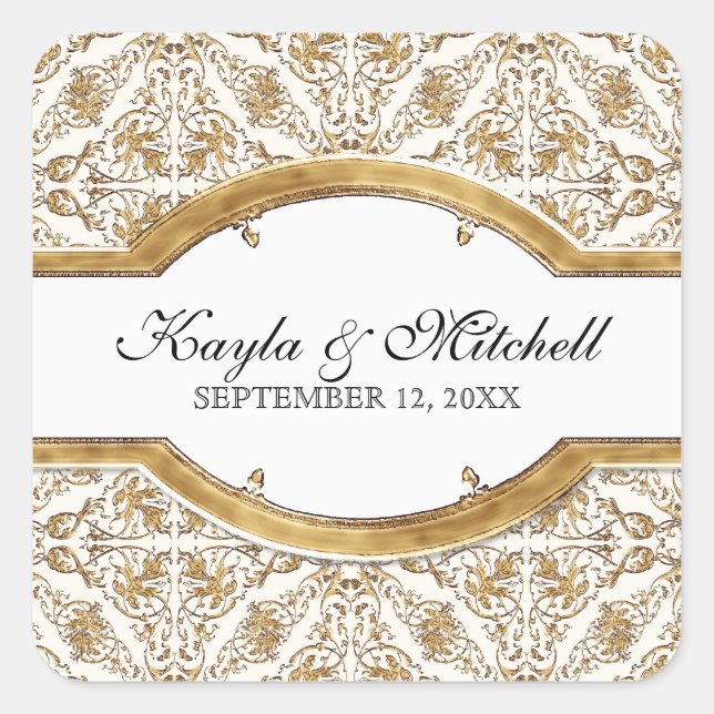 Black Tie Elegance 2, Golden Matching Sticker Seal (Front)