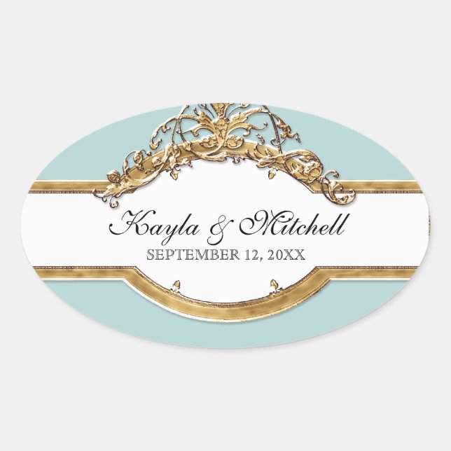 Black Tie Elegance 2, Golden Matching Sticker Seal (Front)