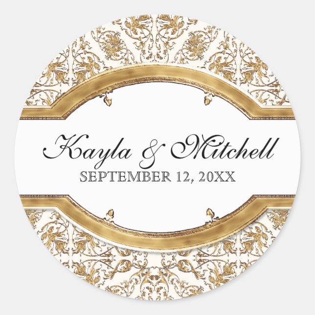 Black Tie Elegance 2, Golden Matching Sticker Seal (Front)