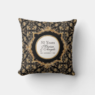 Black Tie Elegance 2, Golden Wedding Anniversary Cushion