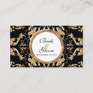 Black Tie Elegance 2 - Wedding Escort Seating Card