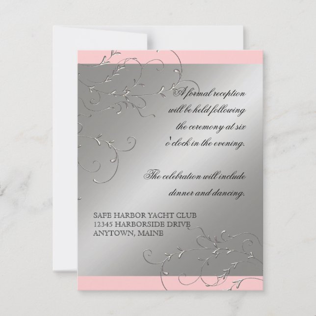 Black Tie Elegance, Reception Invitations (Front)