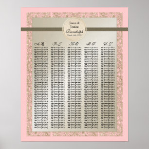 Black Tie Elegance - Reception Table Seating Chart