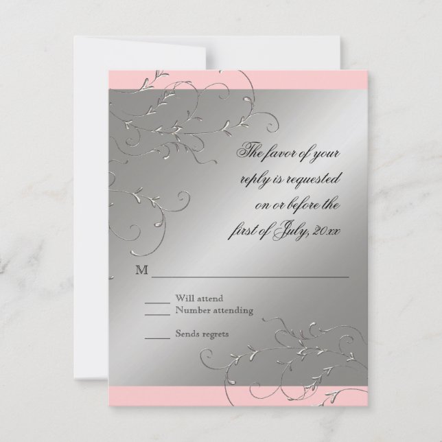 Black Tie Elegance, RSVP Response Card (Front)