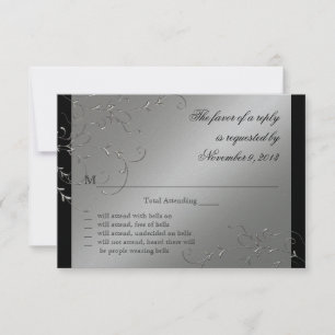 Black Tie Elegance, RSVP Response Cards