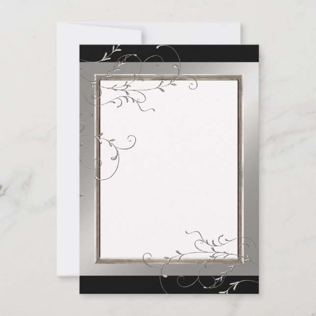Black Tie Elegance, Thank You Notes Cards (Front)