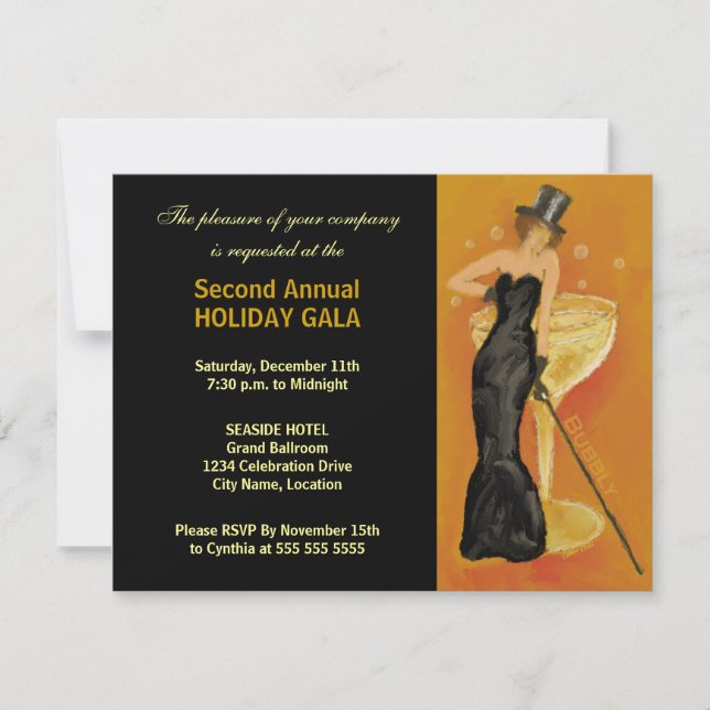 Black Tie Event Formal Invitation (Front)