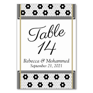 Black Tie French Bistro Table Number