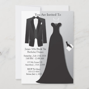 Black Tie  Invitation