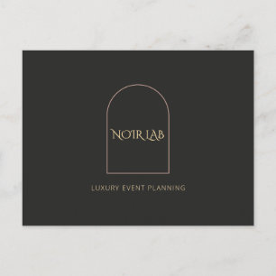 Black Tie Luxury Modern Arch Business Gift Bag Postcard