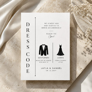 Black Tie Optional Wedding Dress Code Enclosure Card