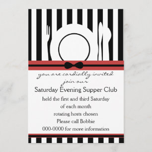 Black Tie Supper Club Invitation