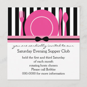 Black Tie Supper Club Invitation