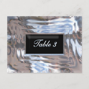 Black Tie Table Number Card