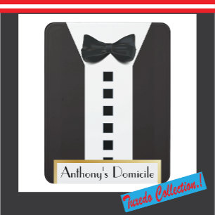 Black Tie Tuxedo 🎩 Funny Monogram Poster