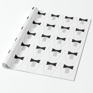 Black Tie Tuxedo Wrapping Paper
