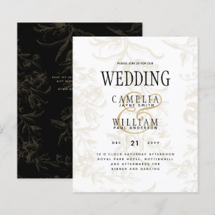 Black Tie Wedding Theme Vintage Gold Damask