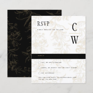 Black Tie Wedding Theme Vintage Gold Damask