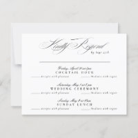Black Tie White Classic Calligraphy multi-event