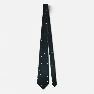 Black Tie with Elegant White Dots Pattern