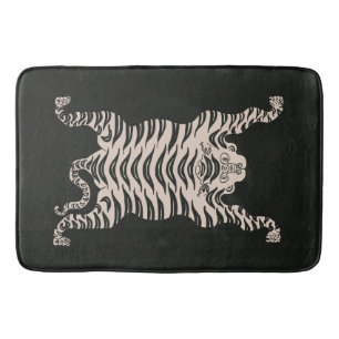 black tiger bath mat