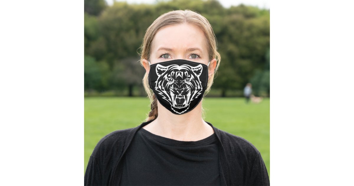 Black Tiger Cloth Face Mask | Zazzle.co.uk