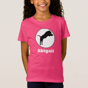 Black Tiger Drawing in White Circle T-Shirt