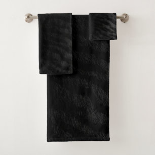 Black Tiger Skin Print New Bath Towel Set