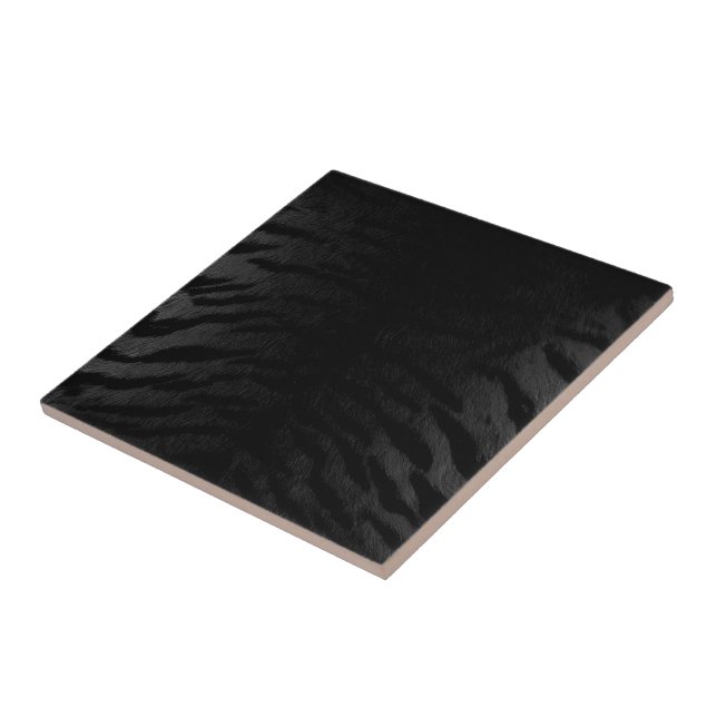 Black Tiger Skin Print New Tile (Side)