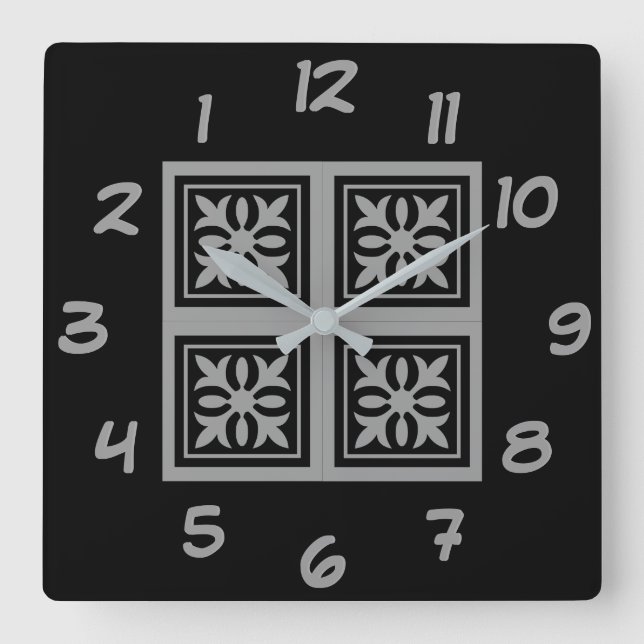 Black Tiles - Turn Back the Time Backwards Clock (Front)