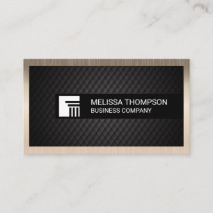 Black Tiling Background   Dark Metallic Border Business Card