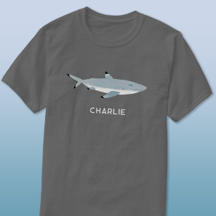 Black Tipped Reef Shark Personalised Name T-Shirt