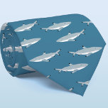Black Tipped Reef Shark Tie<br><div class="desc">A fun and not particularly sinister black-tipped reef shark design,  perfect for anyone who loves the ocean and underwater wildlife.  Great for divers,  snorkellers,  marine biologists,  sailors and those who love sea fishing. Original art by Nic Squirrell.</div>