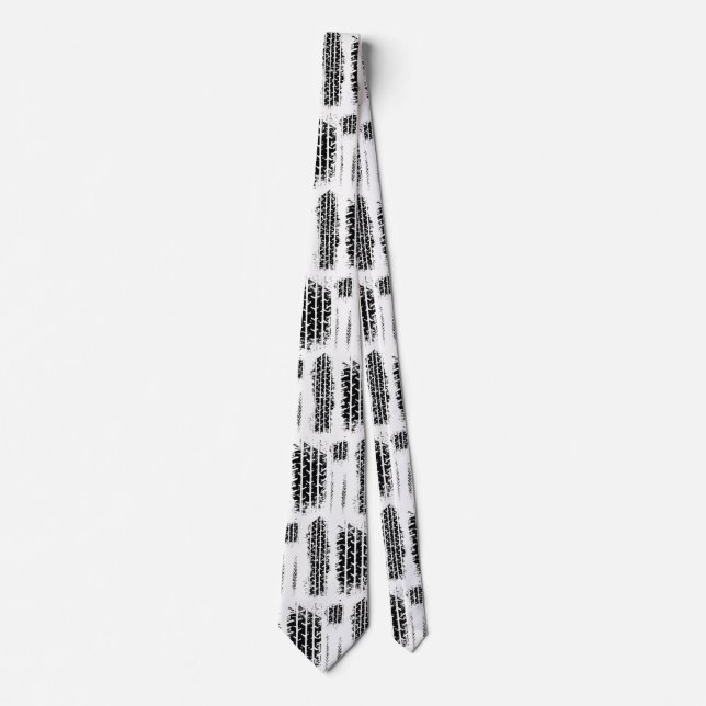 Black Tire Tread on Neck Tie (Front)