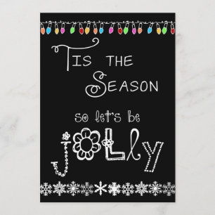Black Tis the Season Holiday Party Invitation
