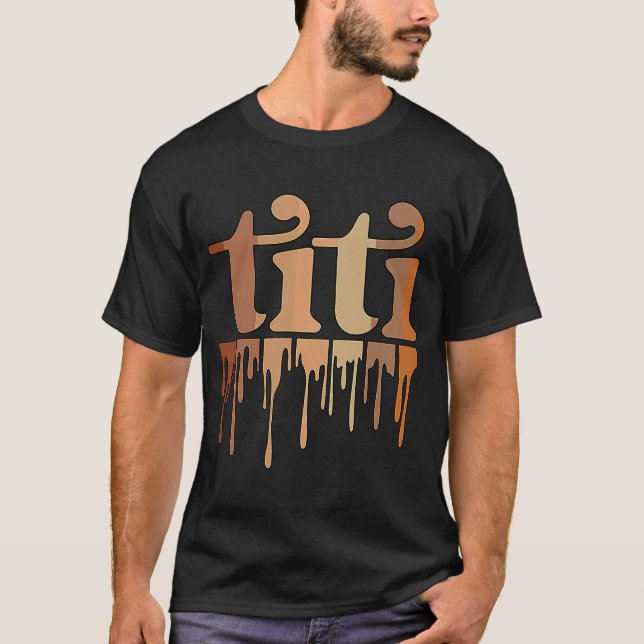 Black Titi Auntie African American Cute Titi Aunt T-Shirt (Front)
