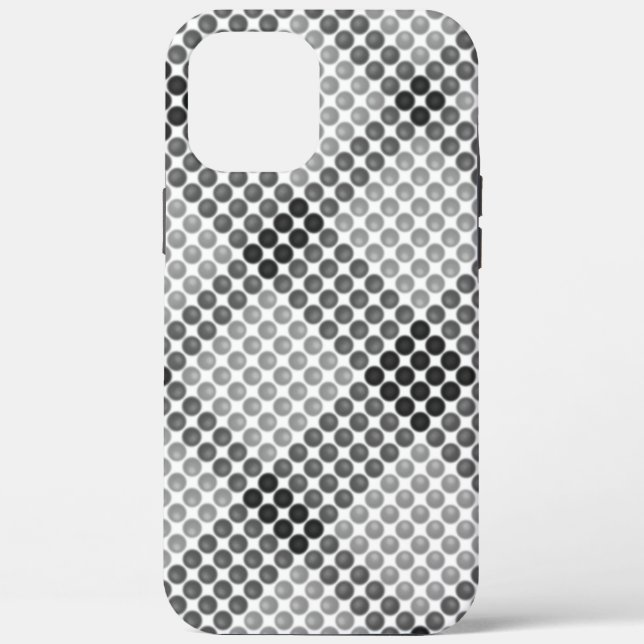 Black to grey balls or holes, cross-aligned square Case-Mate iPhone case (Back)
