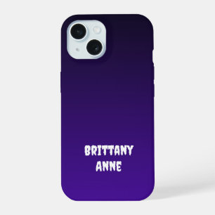 Black to Purple Gradient iPhone 15 Case