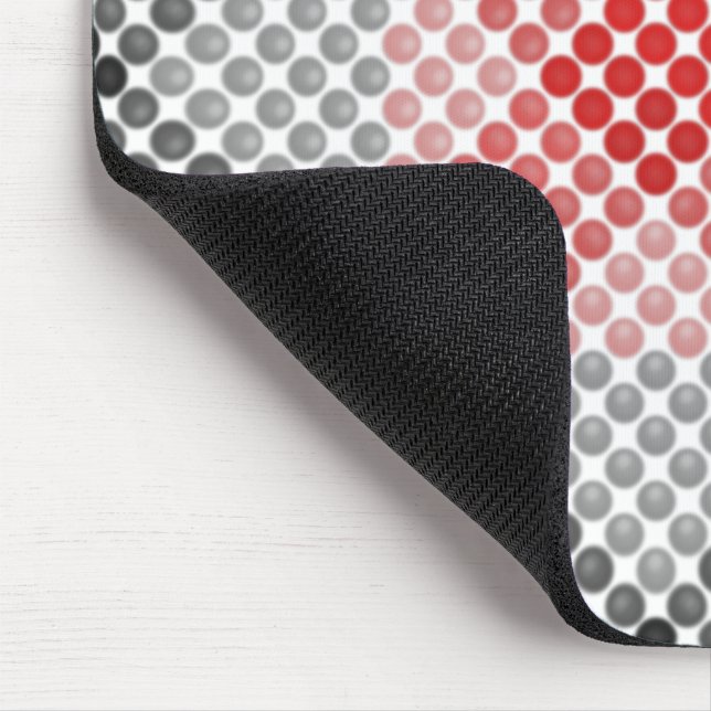 Black to red balls or holes, forming weird squares mouse mat (Corner)