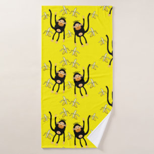 Black To School Little Monkey Bath Towel